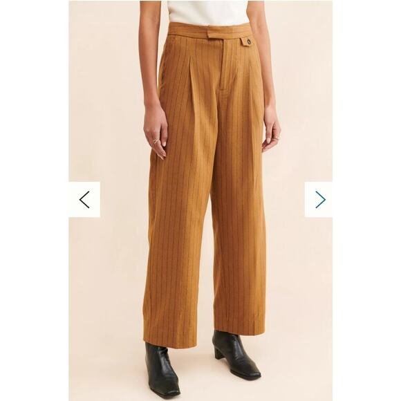 Madewell Bella Pinstripe Pants Size 6 - Picture 1 of 5